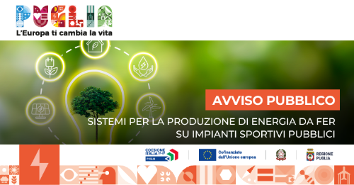 logo regione puglia con l'indicazione del titolo del bando